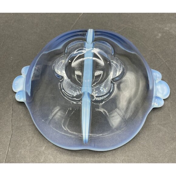 Duncan Miller Canterbury Blue Opalescent Divided Candy Nut Dish - Picture 2 of 7